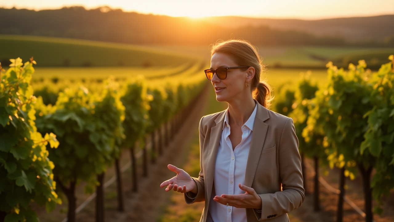 Visite professionnelle de vignoble